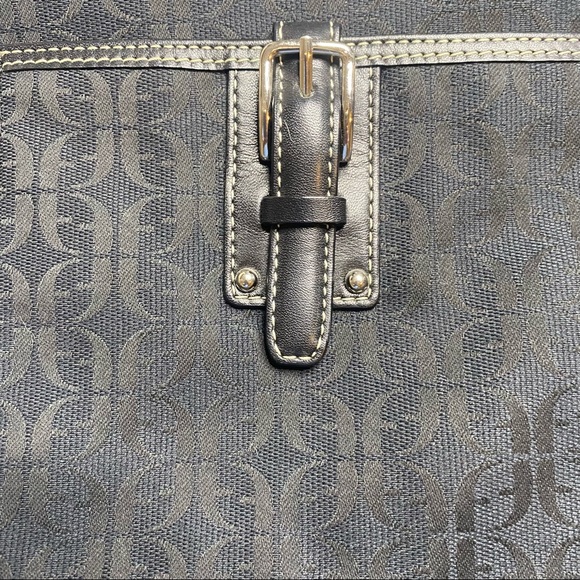 Fossil Black Signature Canvas and Leather Swing Bag - Picture 2 of 7